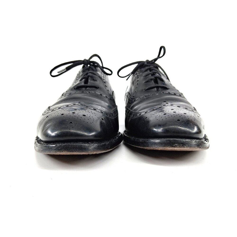 Church’s Custom Grade Black Leather Brogue Oxford Dress Shoes Men’s UK 9 E US 10 - Picture 3 of 13